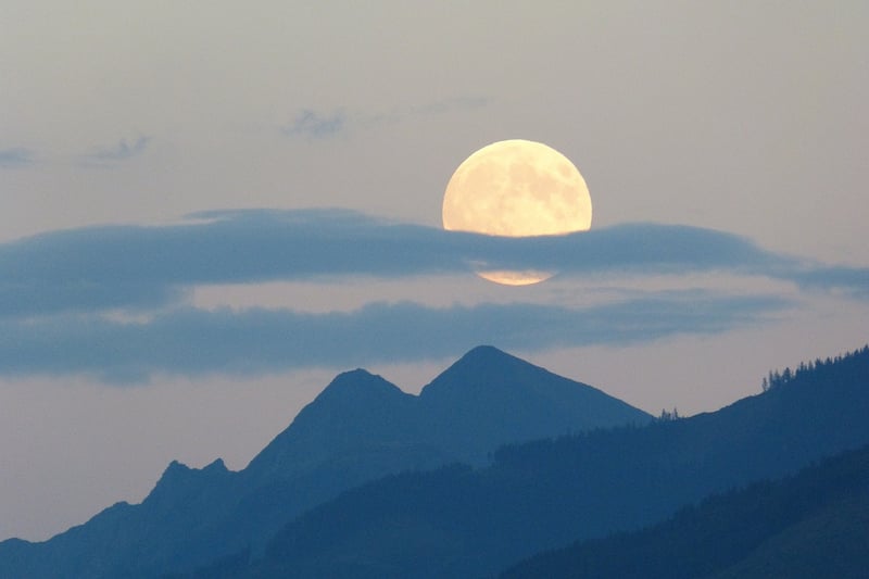 Moon and stars